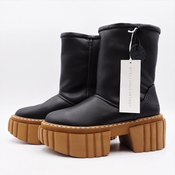 New in Box Stella McCartney Emilie Boots in Black Nappa Leather - Picture 2 of 16